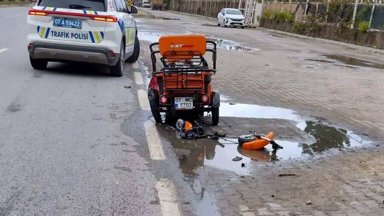 Alanya’da vinç ile elektrikli motosiklet çarpıştı: 1 ölü