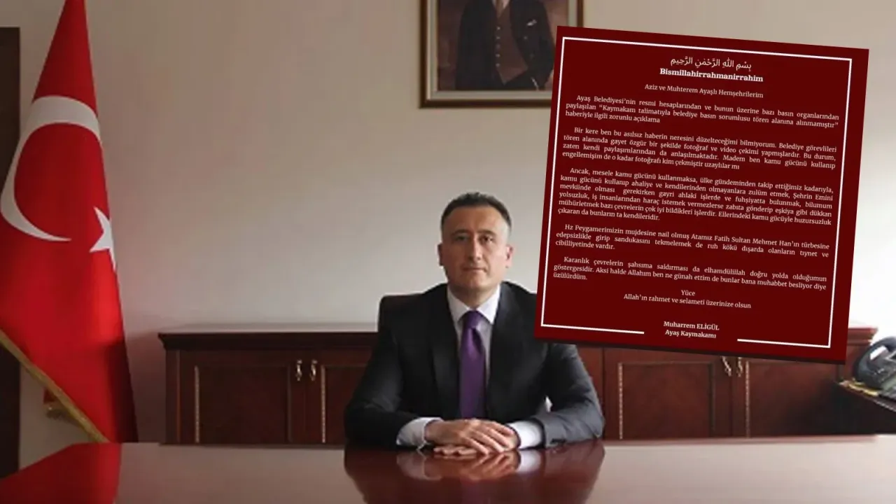 Ayaş Kaymakamı Muharrem Eligül hakkında soruşturma