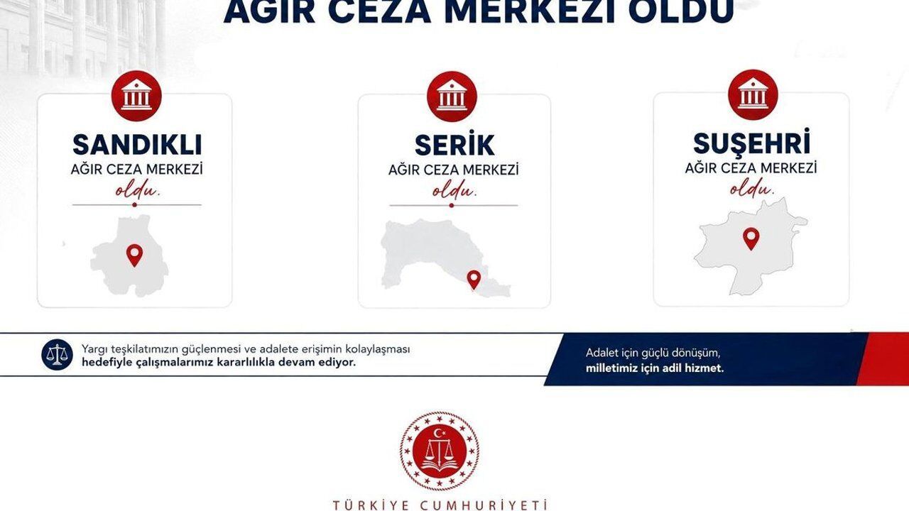 Adalet Bakanlığı Serik'e ağır ceza mahkemesi kurdu