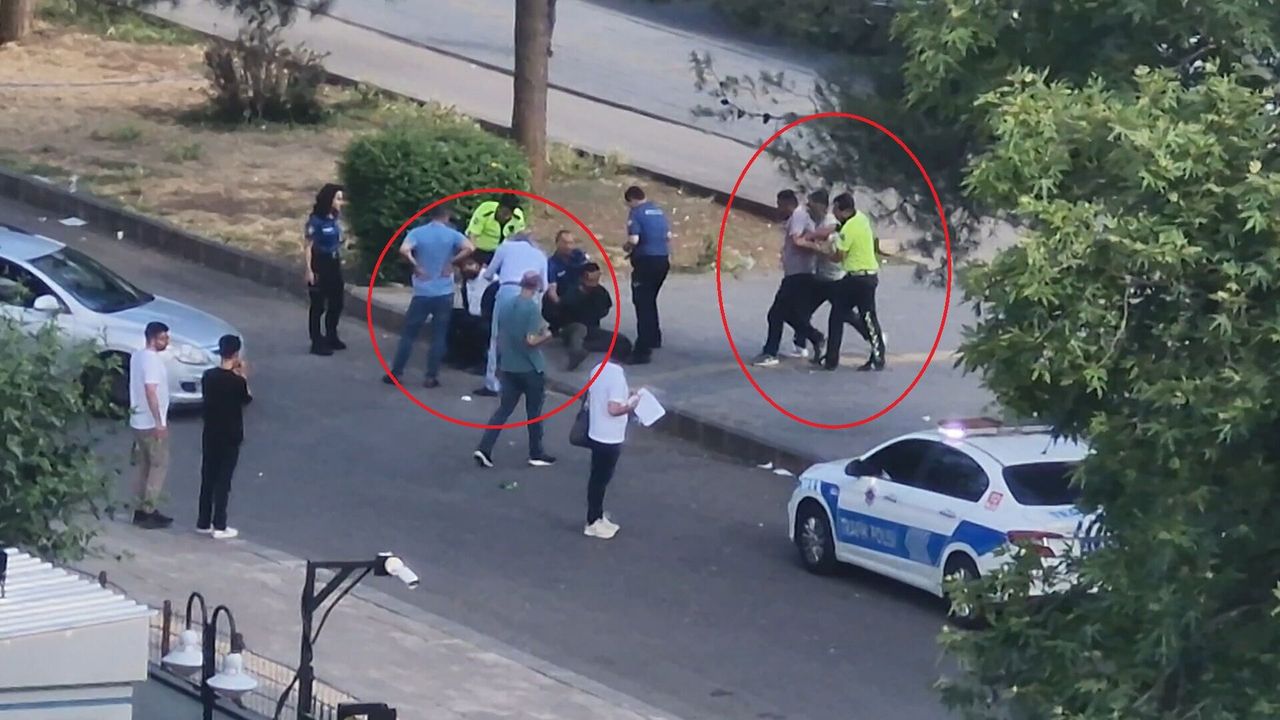 Adliye önünde polisle tartıştılar, gözaltına alınd
