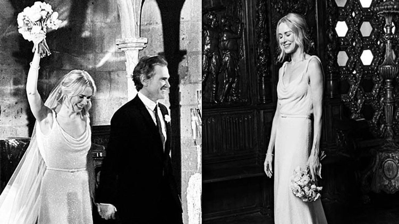 55 yaşında evlenen Naomi Watts yıl dönümünü kutlad