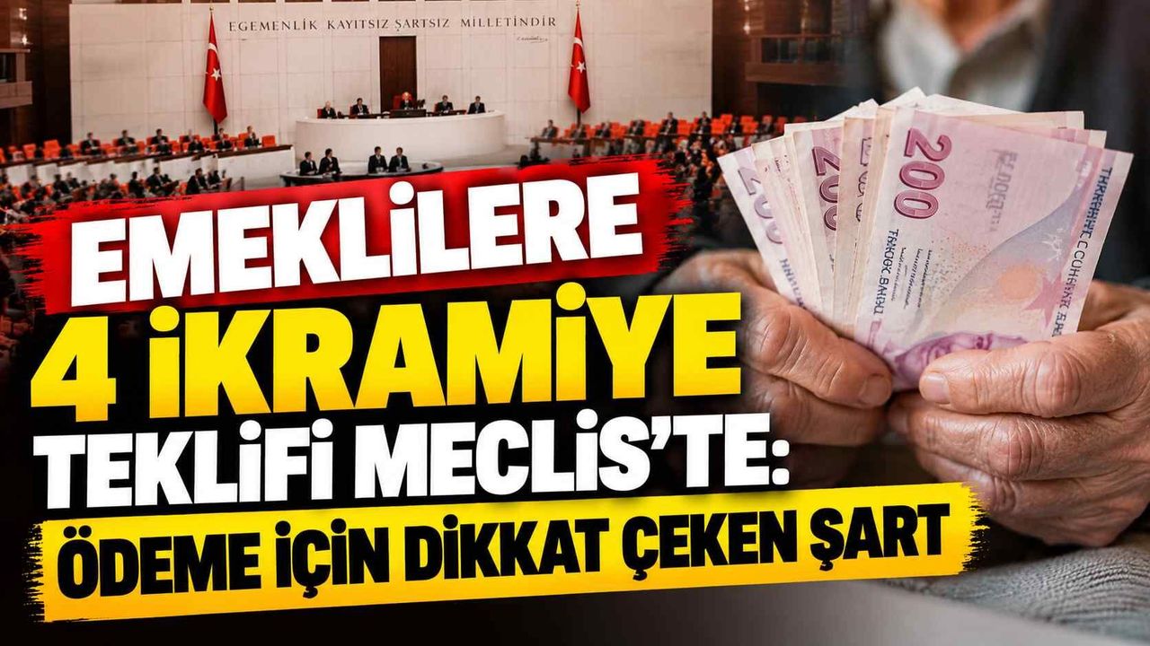 Emeklilere 4 ikramiye teklifi Meclis’te: Ödeme için dikkat çeken şart