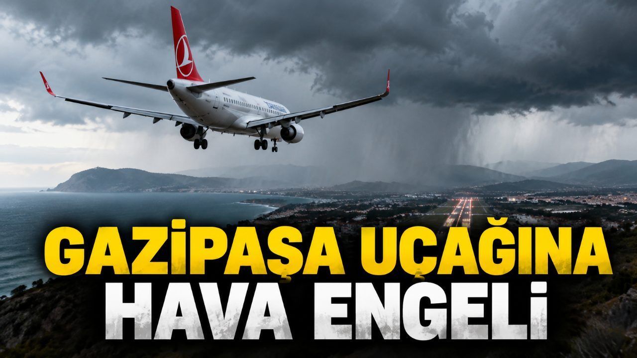 Turkish Airlines flight TK2596 diverted from Gazipaşa to Antalya due to weather