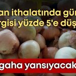 Kuru soğan ithalatında gümrük vergisi yüzde 5'e indirildi