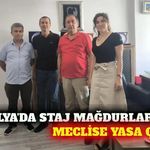 Antalya'da staj ve çıraklık mağdurlarından yasa çağrısı
