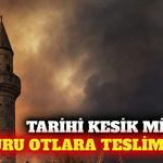 Kaleiçi'ndeki Kesik Minare'yi kuru otlar sardı