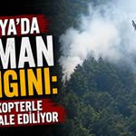 Alanya’da orman yangını: Helikopterle müdahale ediliyor