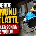 Berberde boynunu kırtlattı, saniyeler sonra yere yığıldı