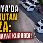 Alanya'da ölümcül kazayı ucuz atlattı: Kask hayatını kurtardı