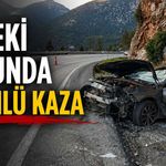 Akseki-Seydişehir yolunda otomobil takla attı: 1 ölü, 2 yaralı