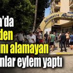 Alanya'da otelciden parasını alamayan çalışanlar eylem yaptı