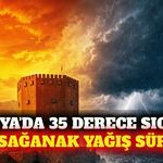Alanya'da 2 Eylül hava durumu: Hem sıcak hem sağanak