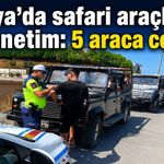 Alanya’da safari araçlarına denetim: 5 araca ceza