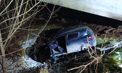 Otomobil dereye uçtu
