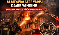 Alanya'da korku dolu anlar: Apartmanı alevler sardı