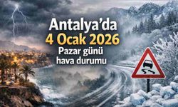 Antalya'da 4 Ocak 2026 Pazar günü hava durumu