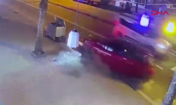 Kontrolden çıkan otomobil, motosiklete çarptı