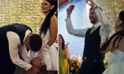 Gelinin iç çamaşırını çıkaran damat bekar arkadaşlarına attı!