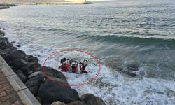 Kontrolden çıkan elektrikli motosiklet denize düştü