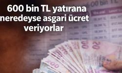 600 bin TL yatırana neredeyse asgari ücret veriyorlar