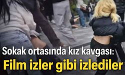 Sokak ortasında kız kavgası: Film izler gibi izlediler
