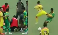 Rakibine uçan tekme atan futbolcuya görülmemiş ceza