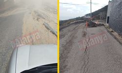 Alanya’da yine aynı yol çöküyor! Vatandaşlar canını zor kurtardı