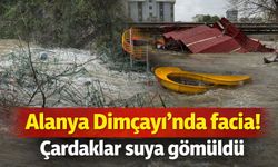 Alanya Dimçayı'nda facia! Çardaklar suya gömüldü