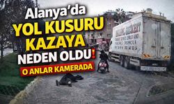 Alanya’da yol kusuru kazaya neden oldu: O anlar kamerada