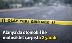 Alanya’da otomobil ile motosiklet çarpıştı: 2 yaralı