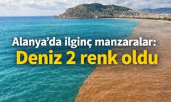 Alanya'da ilginç manzaralar: Deniz 2 renk oldu