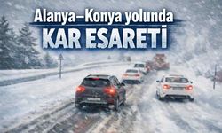 Alanya-Konya yolunda kar esareti