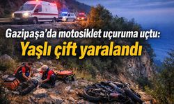Gazipaşa'da motosiklet uçuruma uçtu: Yaşlı çift yaralandı