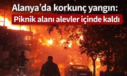 Alanya'da korkunç yangın: Piknik alanı alevler içinde kaldı