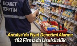 Antalya’da fiyat denetimi alarmı: 182 firmada usulsüzlük