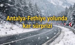 Antalya-Fethiye yolunda kar sürprizi
