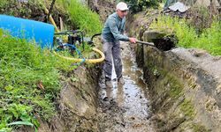 Alanya’da sulama kanallarında yoğun mesai