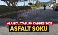 Alanya Atatürk Caddesi'nde asfalt şoku