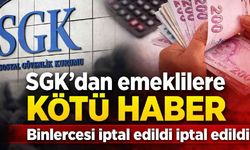 SGK'dan emekilere kötü haber: binlercesi iptal edildi