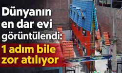 Dünyanın en dar evi görüntülendi: Uzanarak yatmak imkansız