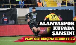 Alanyaspor kupada şansını play-off maçına bıraktı: 1-2