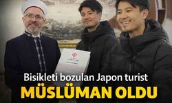 Bisikleti bozulan Japon turist Gaziantep’te Müslüman oldu