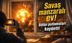 Savaş manzaralı ev! Bütün patlamaları kaydetti