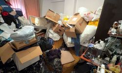 Şikayet edilen çöp evden üç kamyon atık çıkarıldı