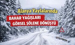 Alanya yaylalarında bahar yağışları görsel şölene dönüştü