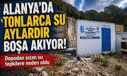 Alanya'da tonlarca su aylardır boşa akıyor! Depodan sızan su tepkilere neden oldu