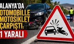 Alanya’da otomobille motosiklet çarpıştı: 1 yaralı