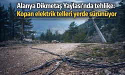 Alanya Dikmetaş Yaylası’nda tehlike: Kopan elektrik telleri yerde sürünüyor
