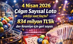 4 Nisan 2026 Çılgın Sayısal Loto çekilişi saat kaçta? 834 milyon TL’lik dev ikramiye için geri sayım