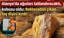 Alanya'da ağızları tatlandıracaktı, kabusu oldu: Baklavadan çıkan taş dişini kırdı!